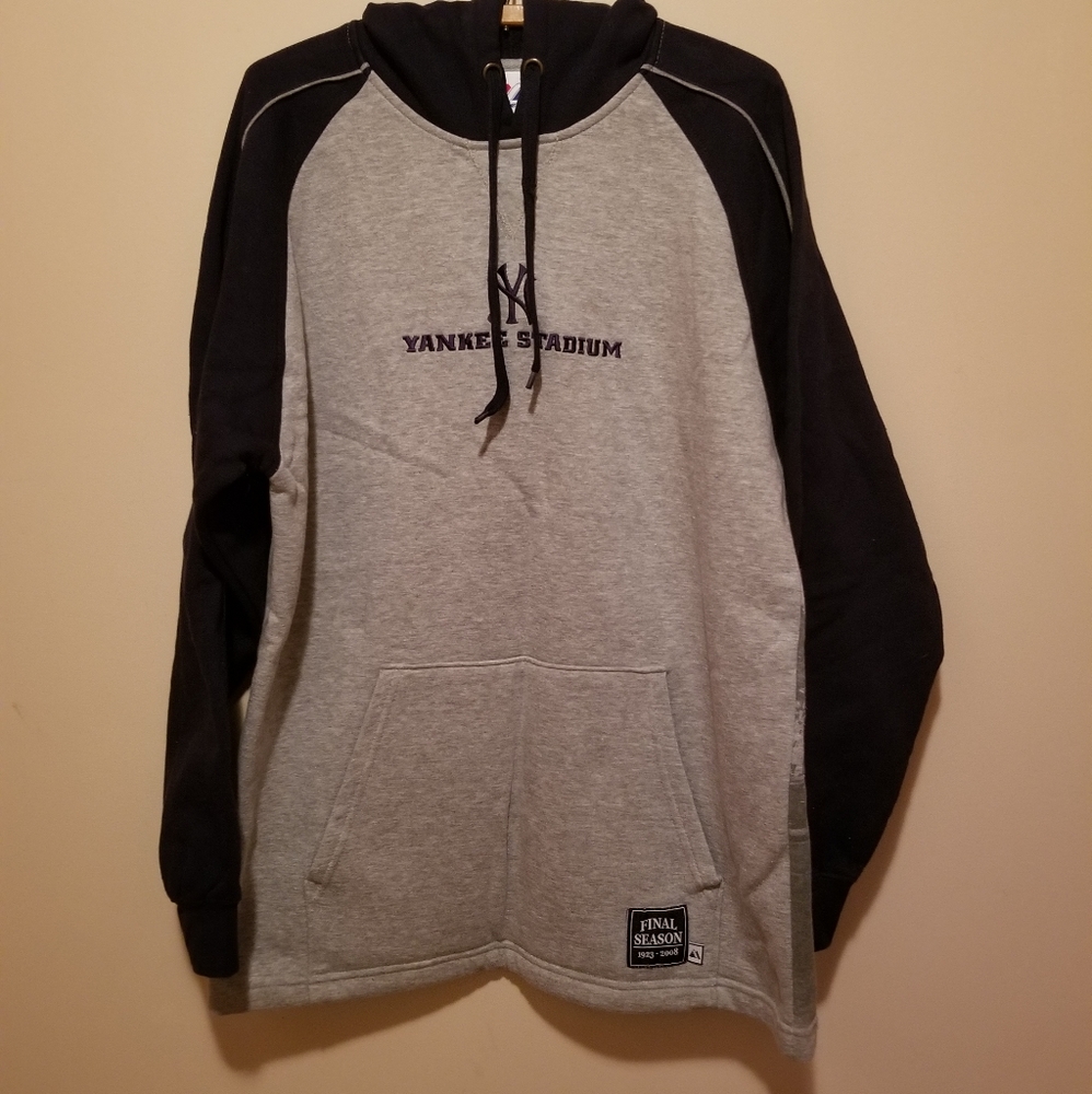 Yankees Men's Pullover Sweatshirt Gray Blue Sz M